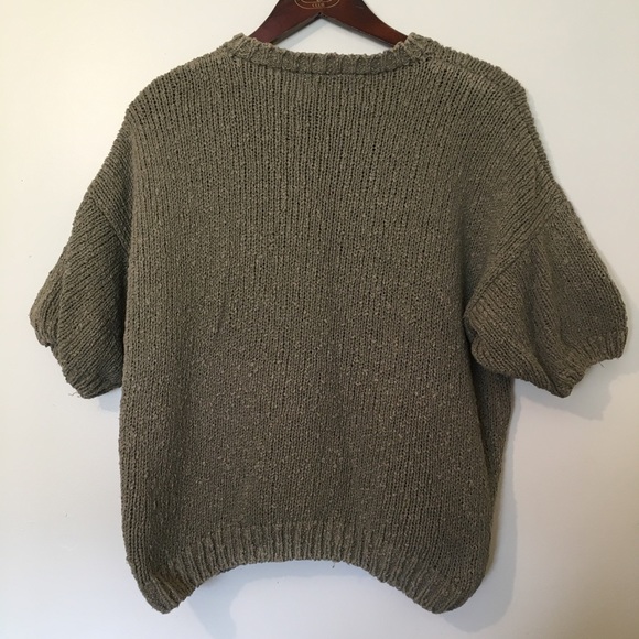 French Creek Wool Cropped Short Sleeve Chunky Sweater *Minor Flaw* - Picture 5 of 9